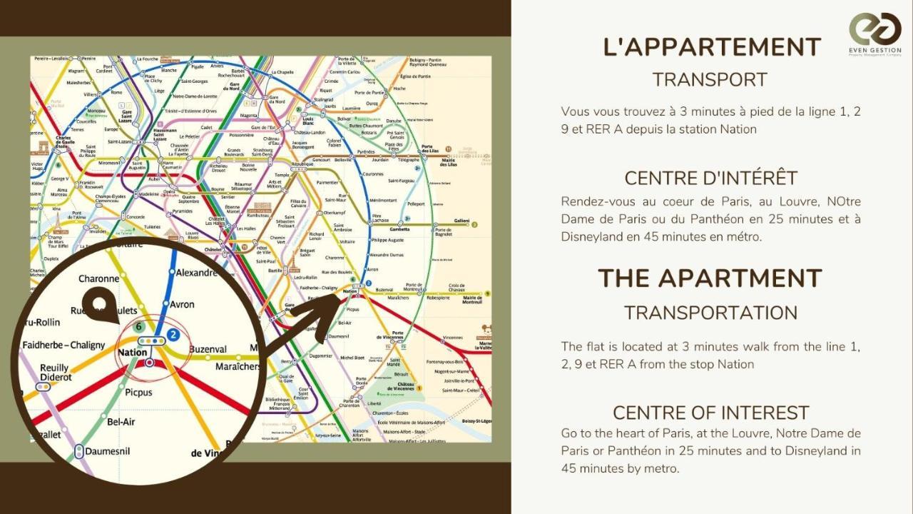 2pers#nation#grande Terrace#ac Appartement Paris